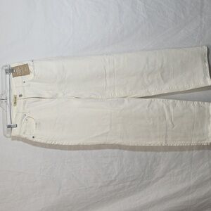 Madewell The Perfect Vintage White Wide-Leg Crop Jeans Size 29T